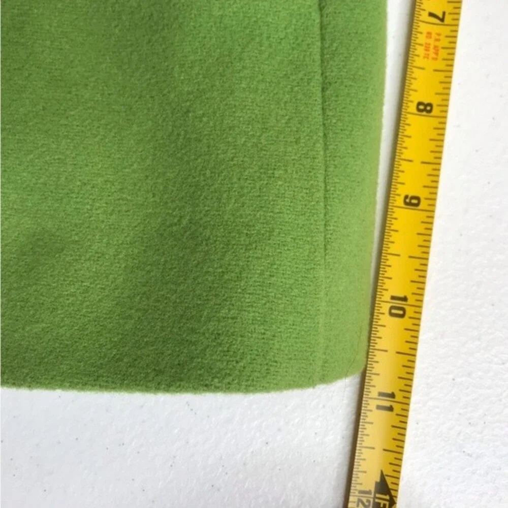 Harve Benard Wool Cashmere Blend Zip Front Short Green Jacket Womens Size 14